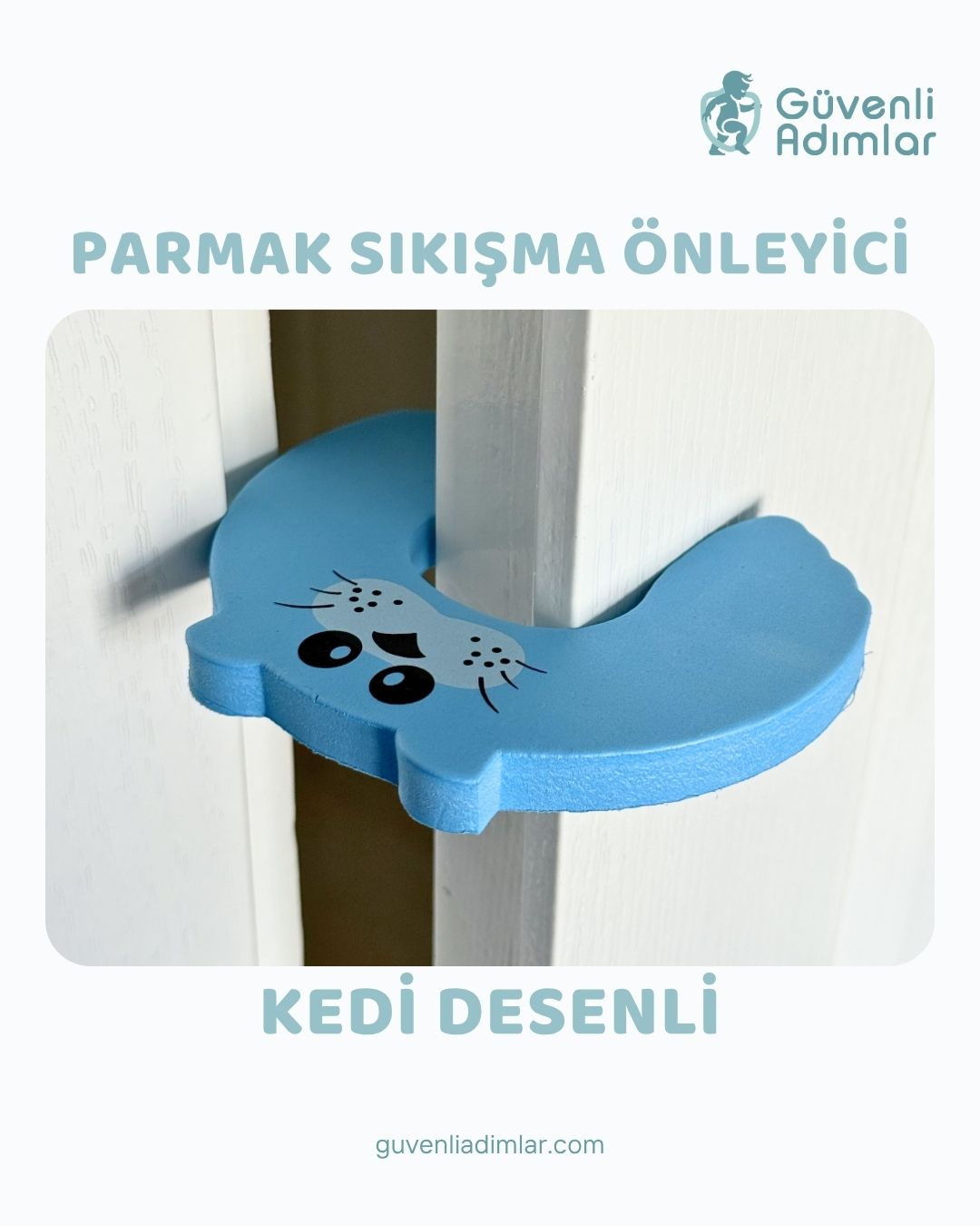 Kapı Parmak Sıkışma Önleyici (Kedi Desenli)