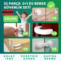 32 Parça 2+1 Ev Bebek Güvenlik Seti