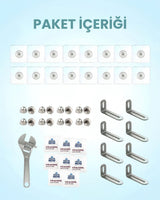 Vidasız Eşya Sabitleme Aparatı (8'li Avantaj Paketi)