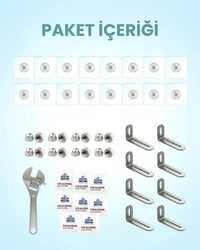Vidasız Eşya Sabitleme Aparatı (8'li Avantaj Paketi)