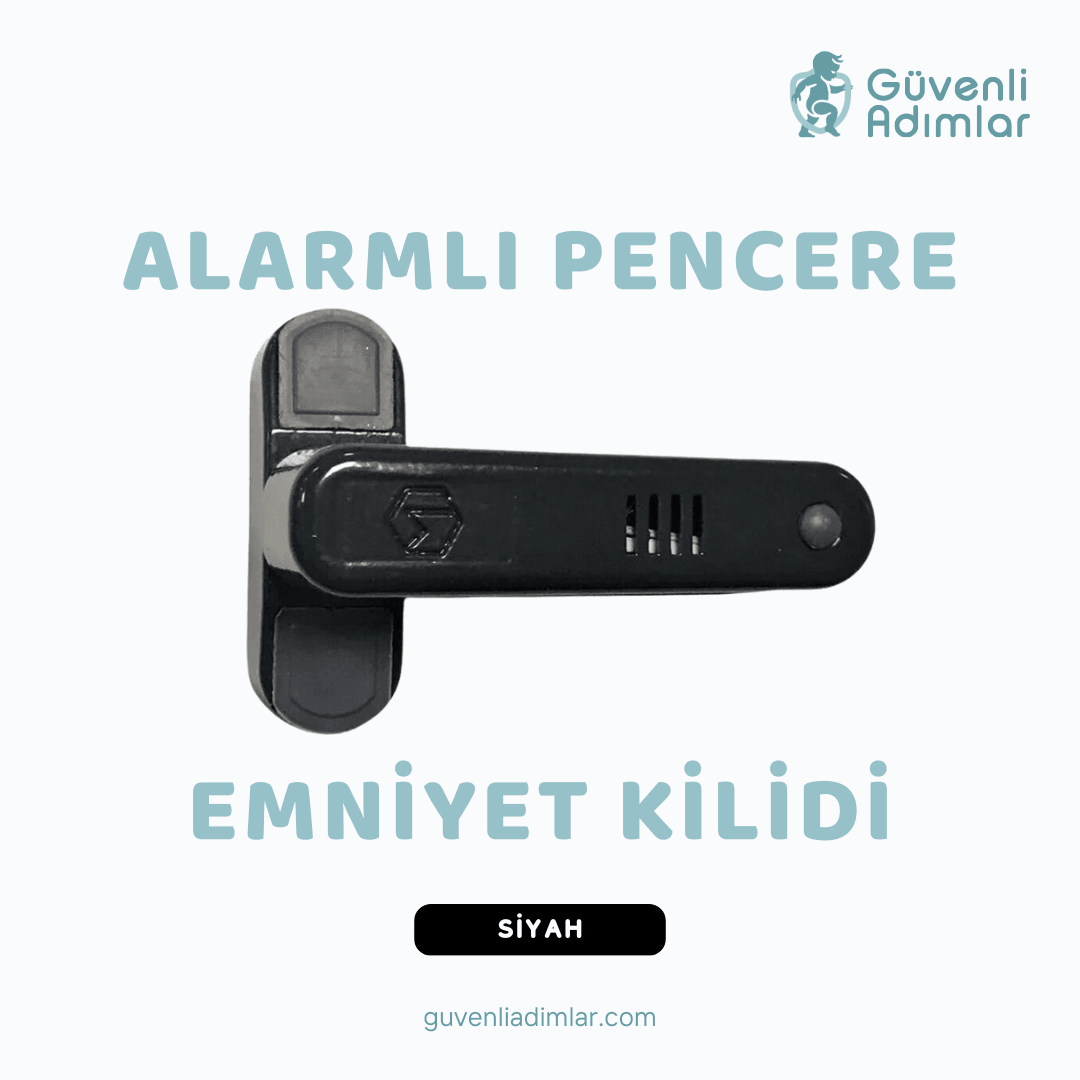 Alarmlı Pencere Emniyet Kilidi (Siyah)