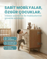 Vidasız Eşya Sabitleme Aparatı (8'li Avantaj Paketi)