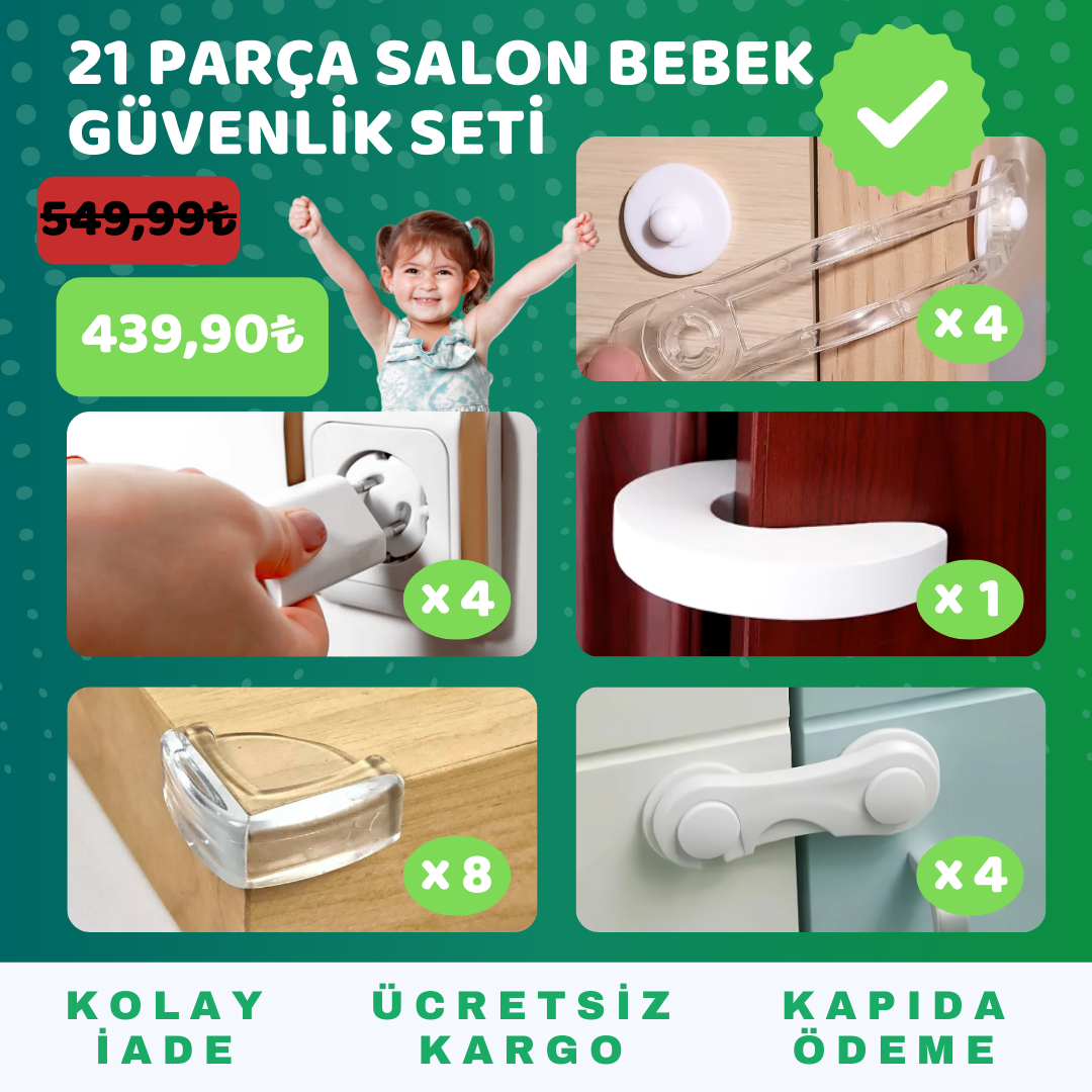 21 Parça Salon Bebek Güvenlik Seti