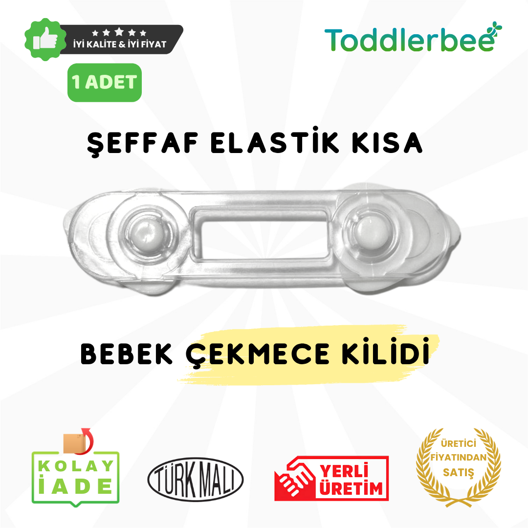 Şeffaf Elastik Kısa Çocuk Çekmece Kilidi