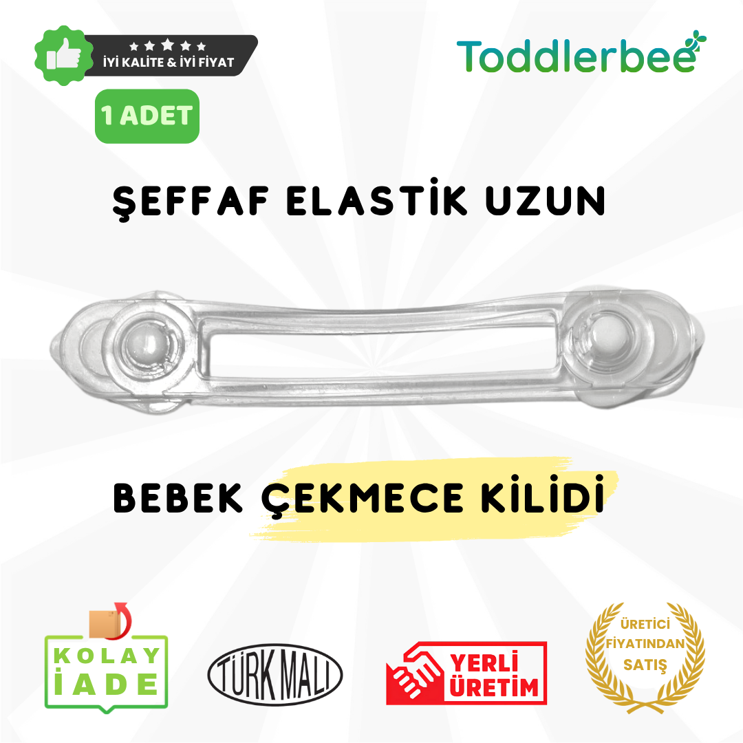 Şeffaf Elastik Uzun Bebek Çocuk Çekmece Kilidi