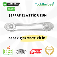 Şeffaf Elastik Uzun Bebek Çocuk Çekmece Kilidi