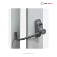 Çelik Halatlı Pencere Emniyet Kilidi (Gri)