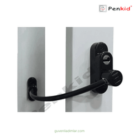 Çelik Halatlı Pencere Emniyet Kilidi (Siyah)