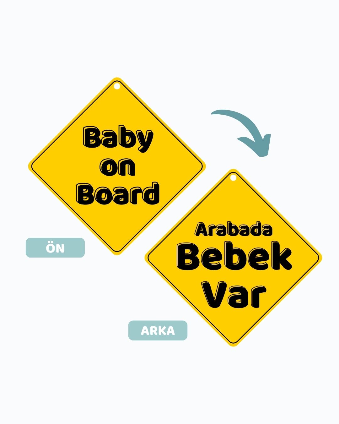 Arabada Bebek Var | Araç Cam Askısı