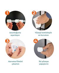 Elastik Çekmece & Dolap Kilidi (Boyu Ayarlanabilir)