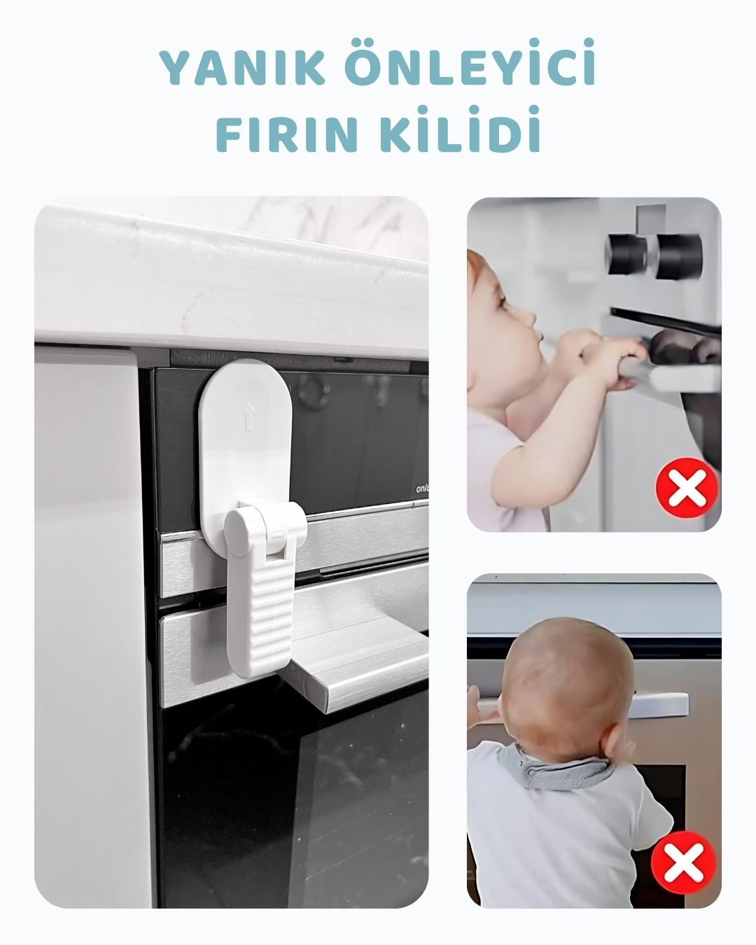 Yanık Önleyici Fırın Kapak Kilidi