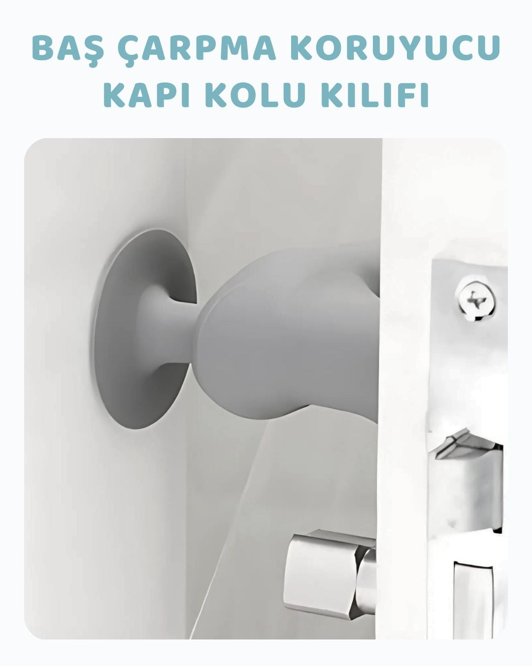 Çarpma Önleyici Silikon Kapı Kolu Kılıfı