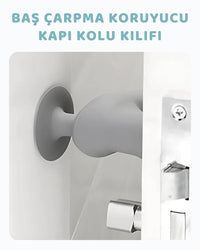 Çarpma Önleyici Silikon Kapı Kolu Kılıfı