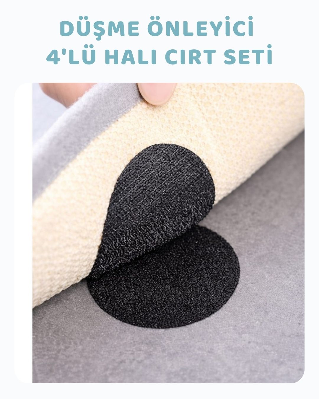 Kayma Önleyici 4'lü Cırt Seti