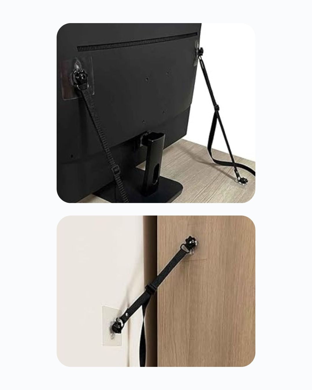 Vidasız Halatlı Tv & Aksesuar Sabitleme Askı Seti