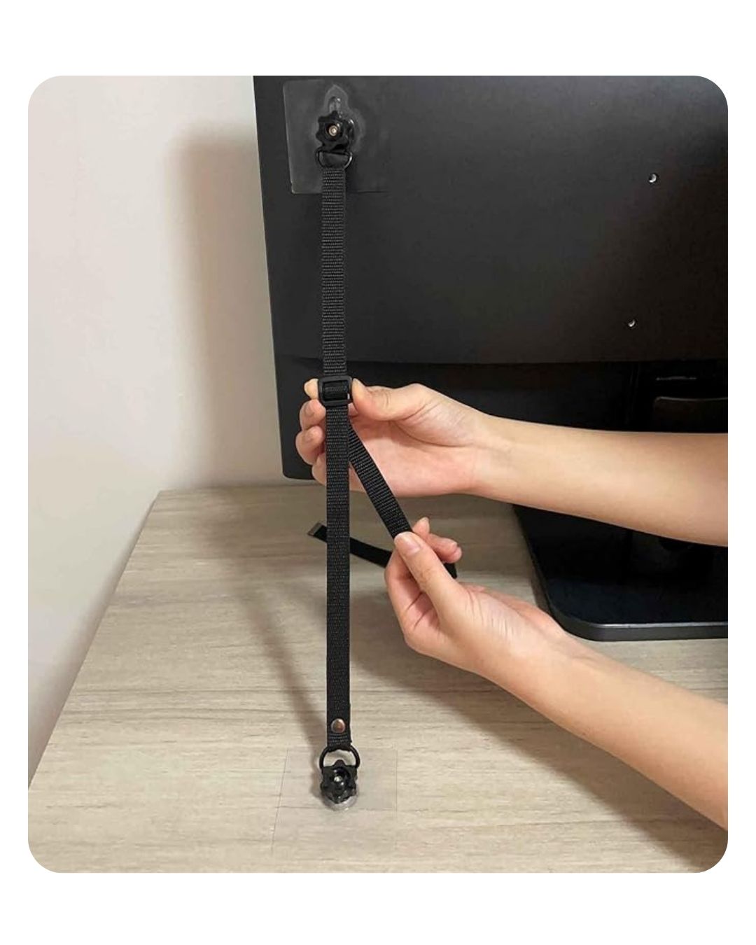 Vidasız Halatlı Tv & Aksesuar Sabitleme Askı Seti