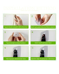 Vidasız Halatlı Tv & Aksesuar Sabitleme Askı Seti