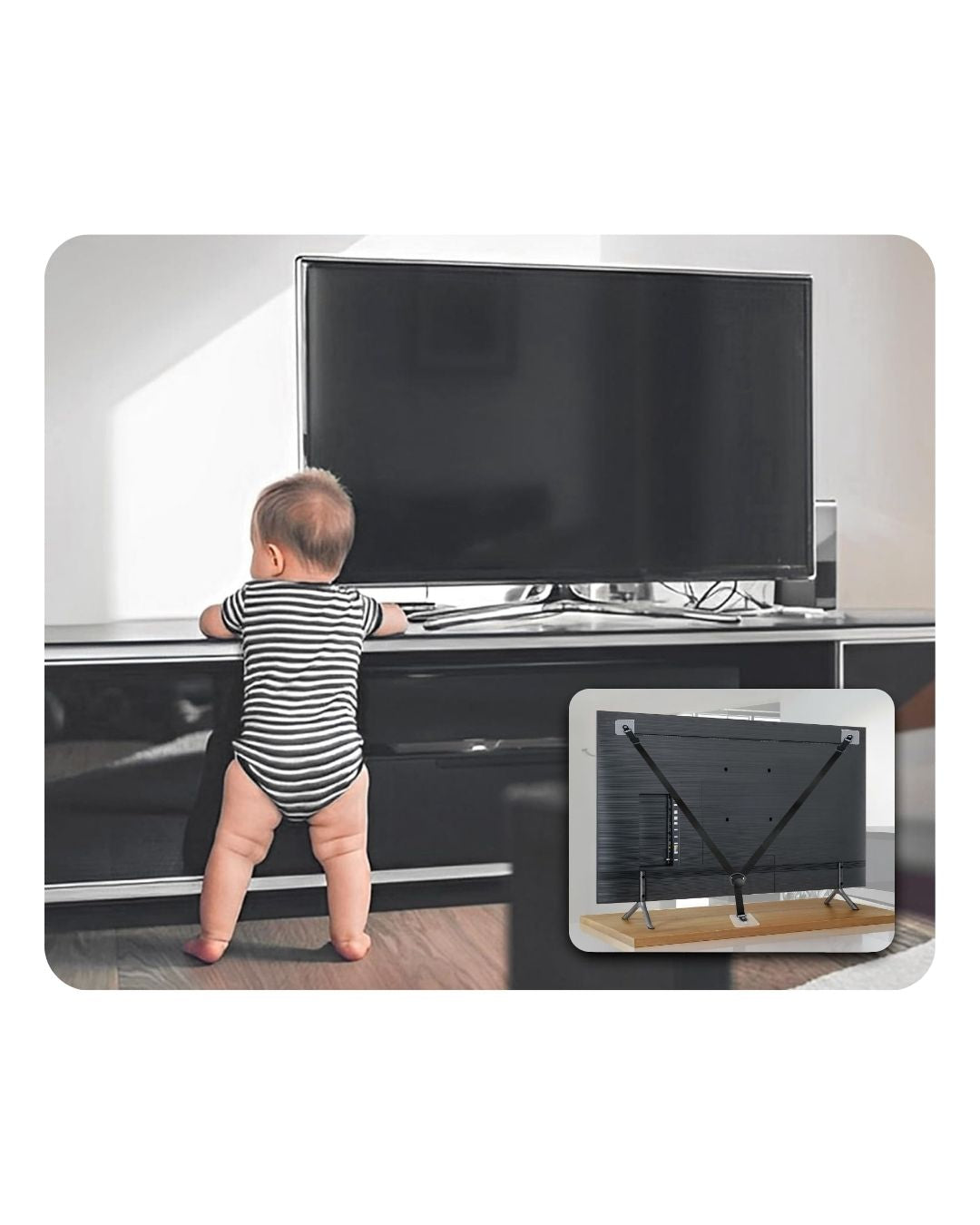 Vidasız Halatlı 65"-100" Büyük Televizyon Sabitleme Askısı