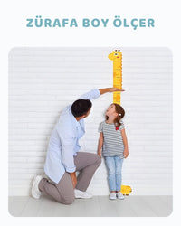 Sevimli Sarı Zürafa Boy Ölçüsü Sticker