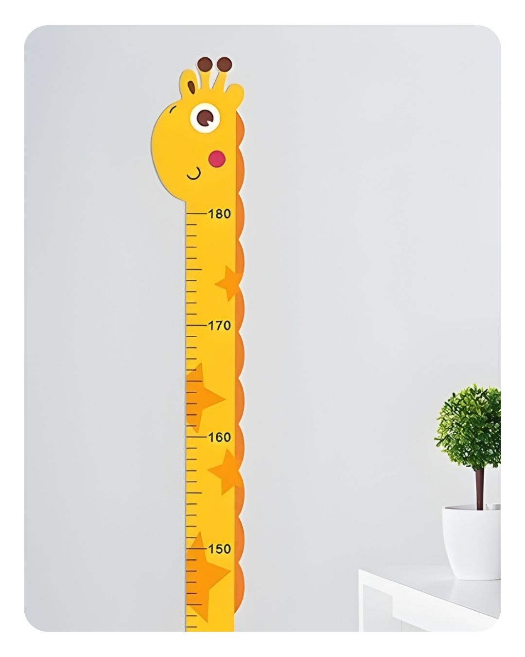 Sevimli Sarı Zürafa Boy Ölçüsü Sticker