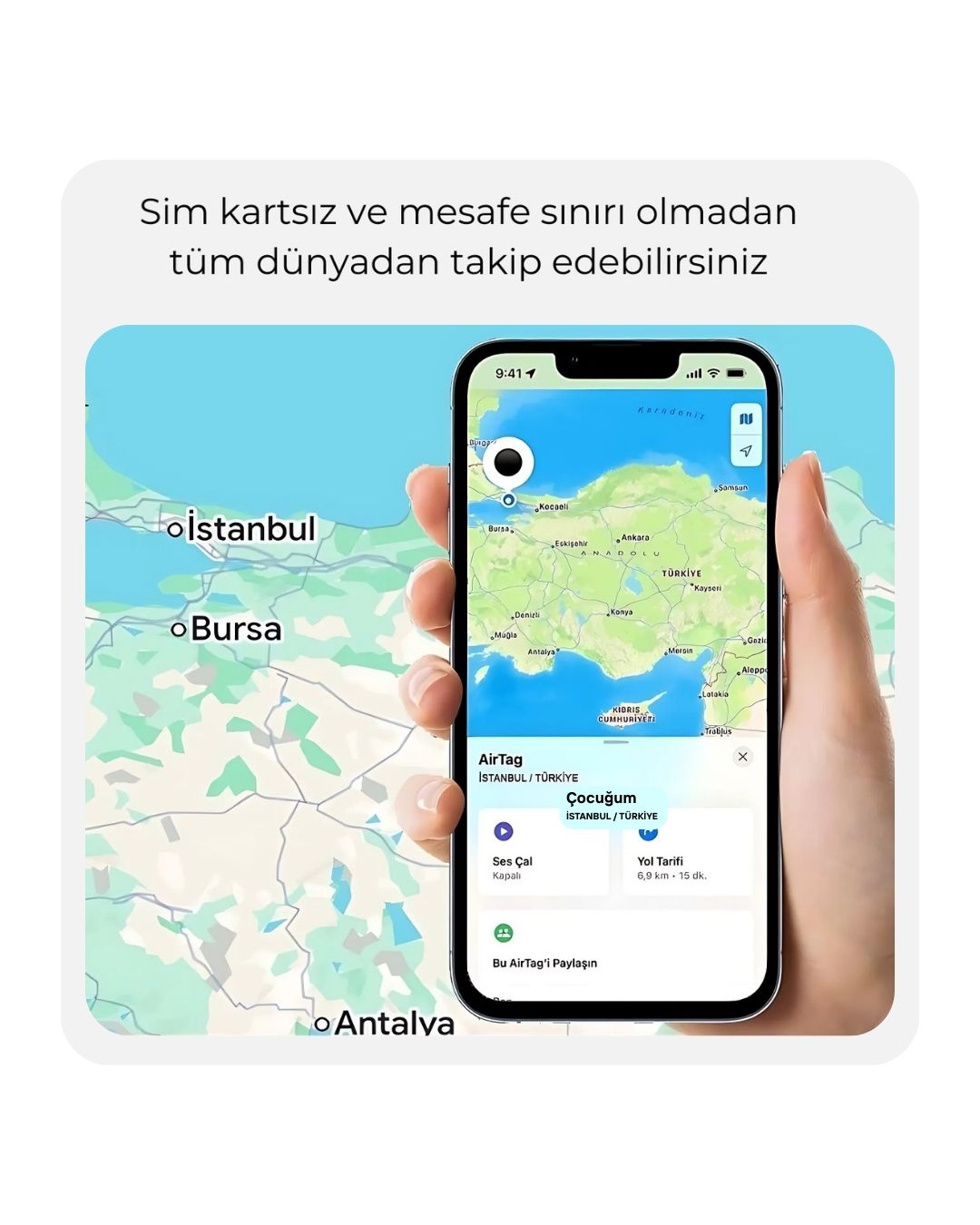 Çocuk Takip Tabanlığı (iPhone “Bul” uygulaması ile konum takibi)