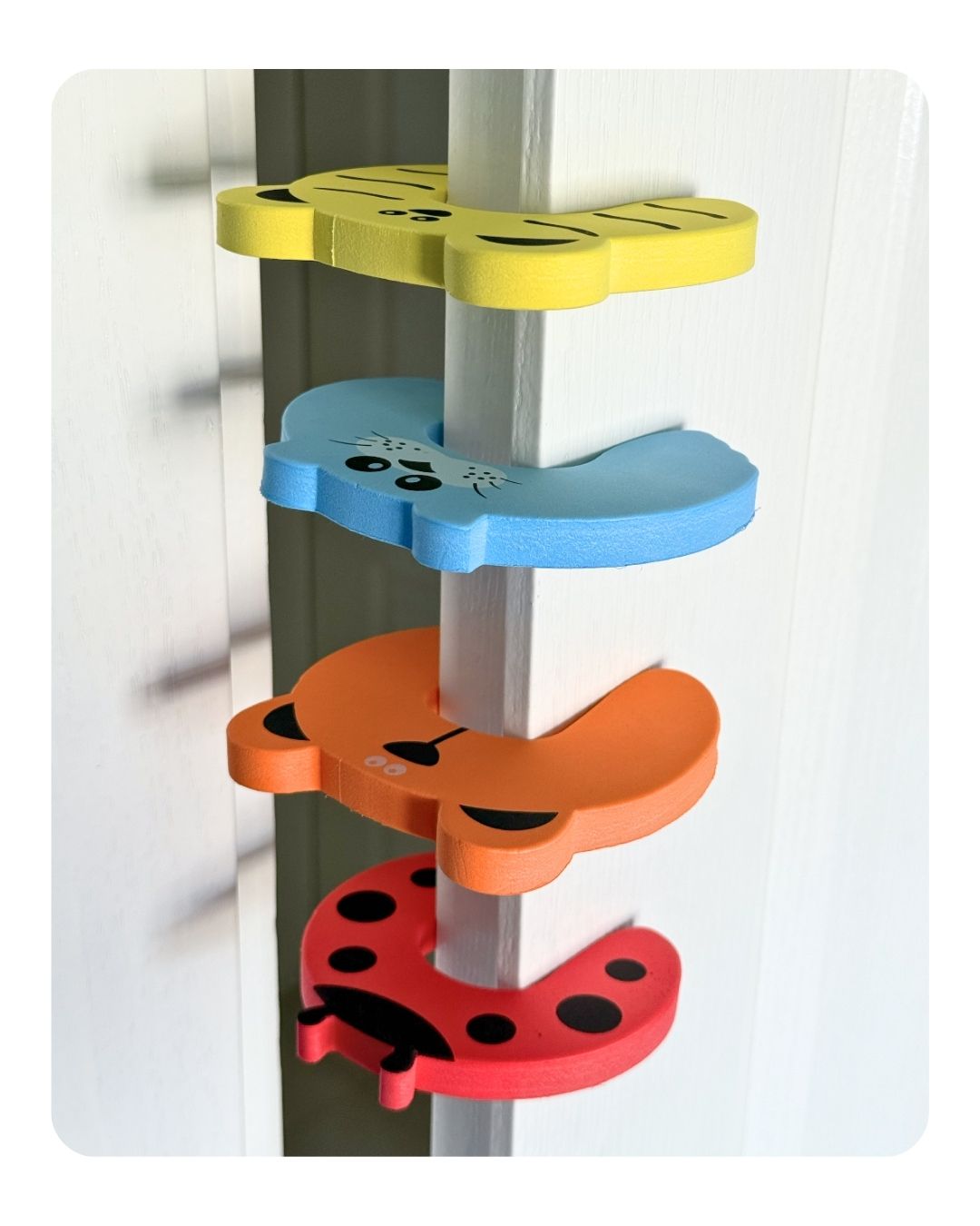 Kapı Parmak Sıkışma Önleyici (4'lü Renkli Hayvan Desenli)