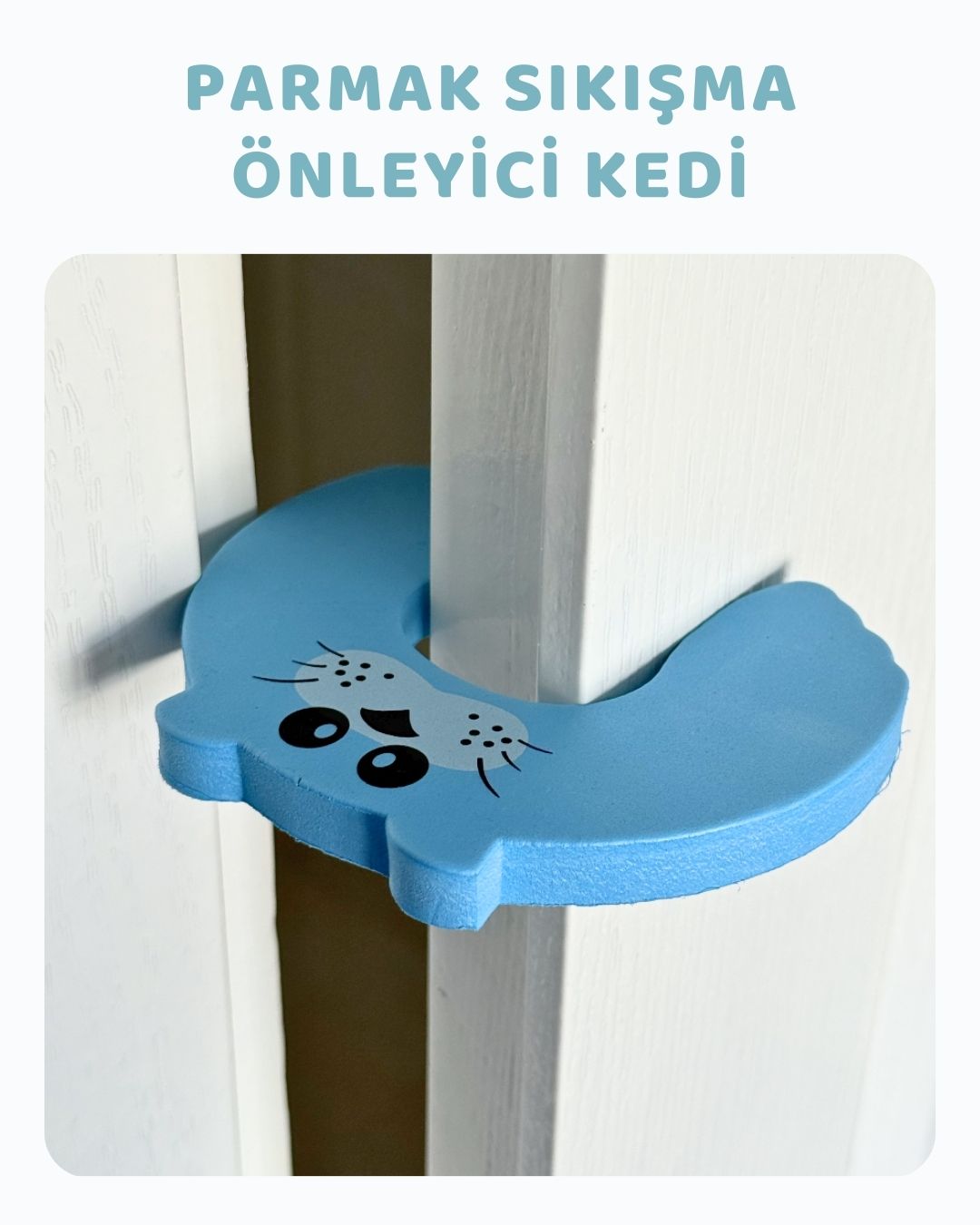 Kapı Parmak Sıkışma Önleyici (Kedi Desenli)
