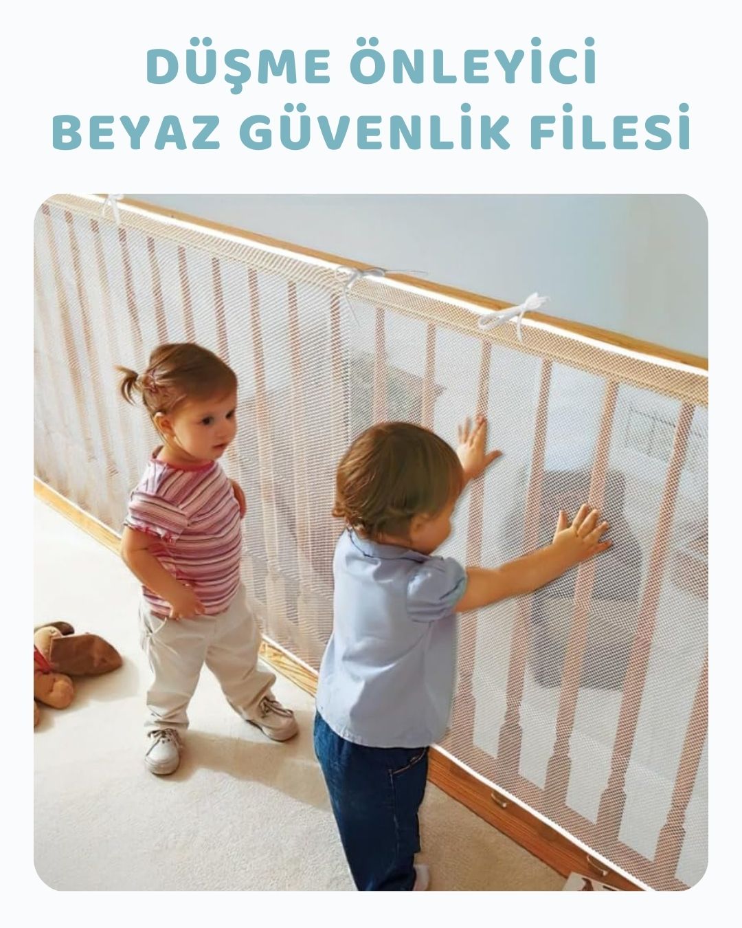 Düşme Önleyici Merdiven Filesi Beyaz