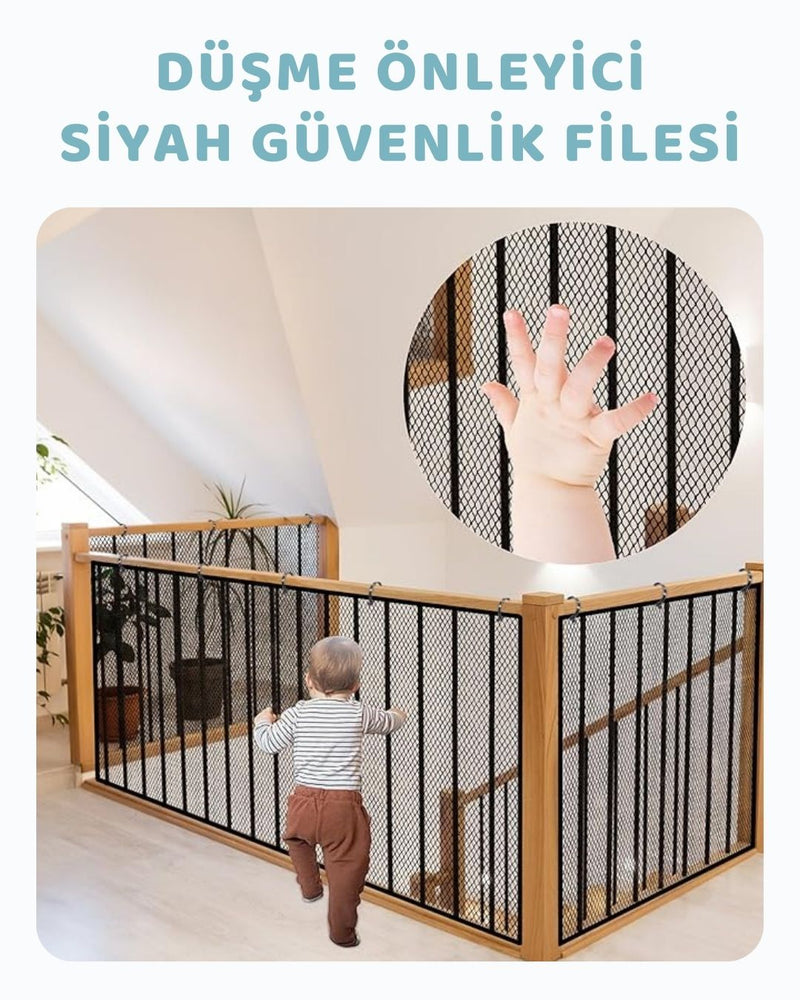 Düşme Önleyici Merdiven Filesi Siyah