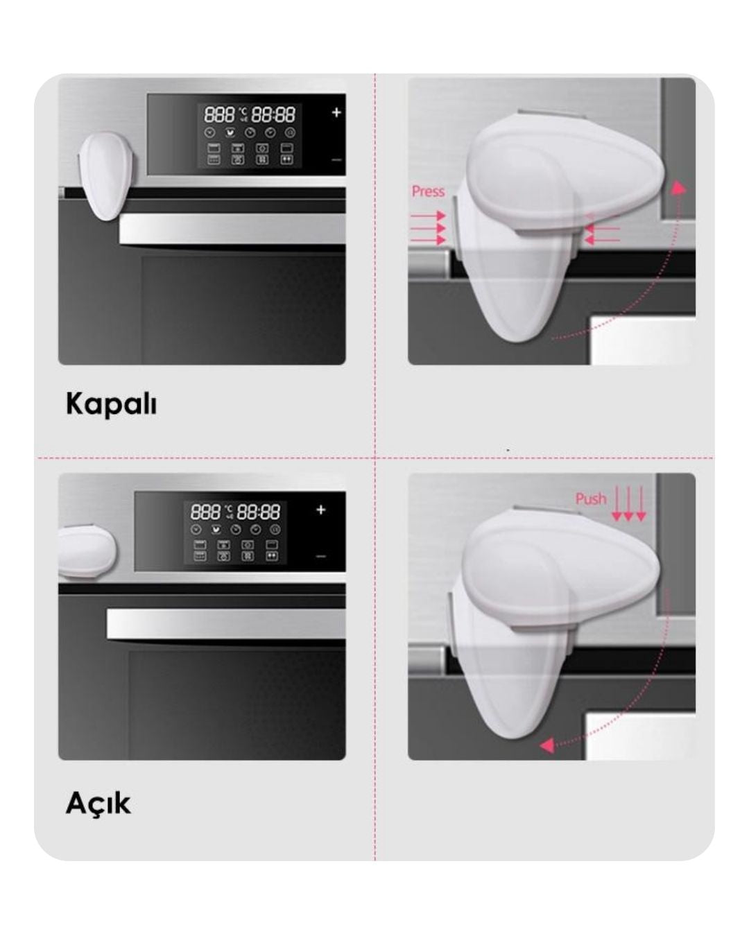 Miny Baby Fırın Kapak Kilidi