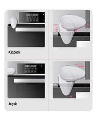 Yanık Önleyici Dönen Fırın Kapak Kilidi