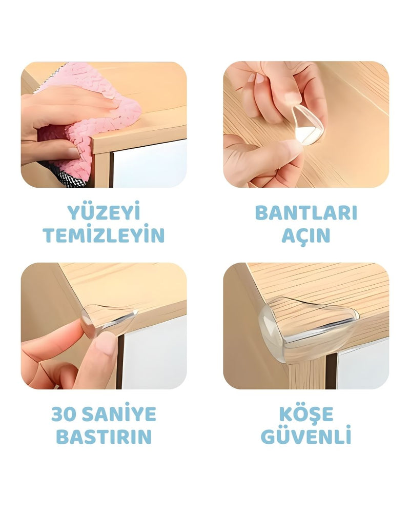 Çarpma Önleyici Şeffaf Köşe Koruyucu