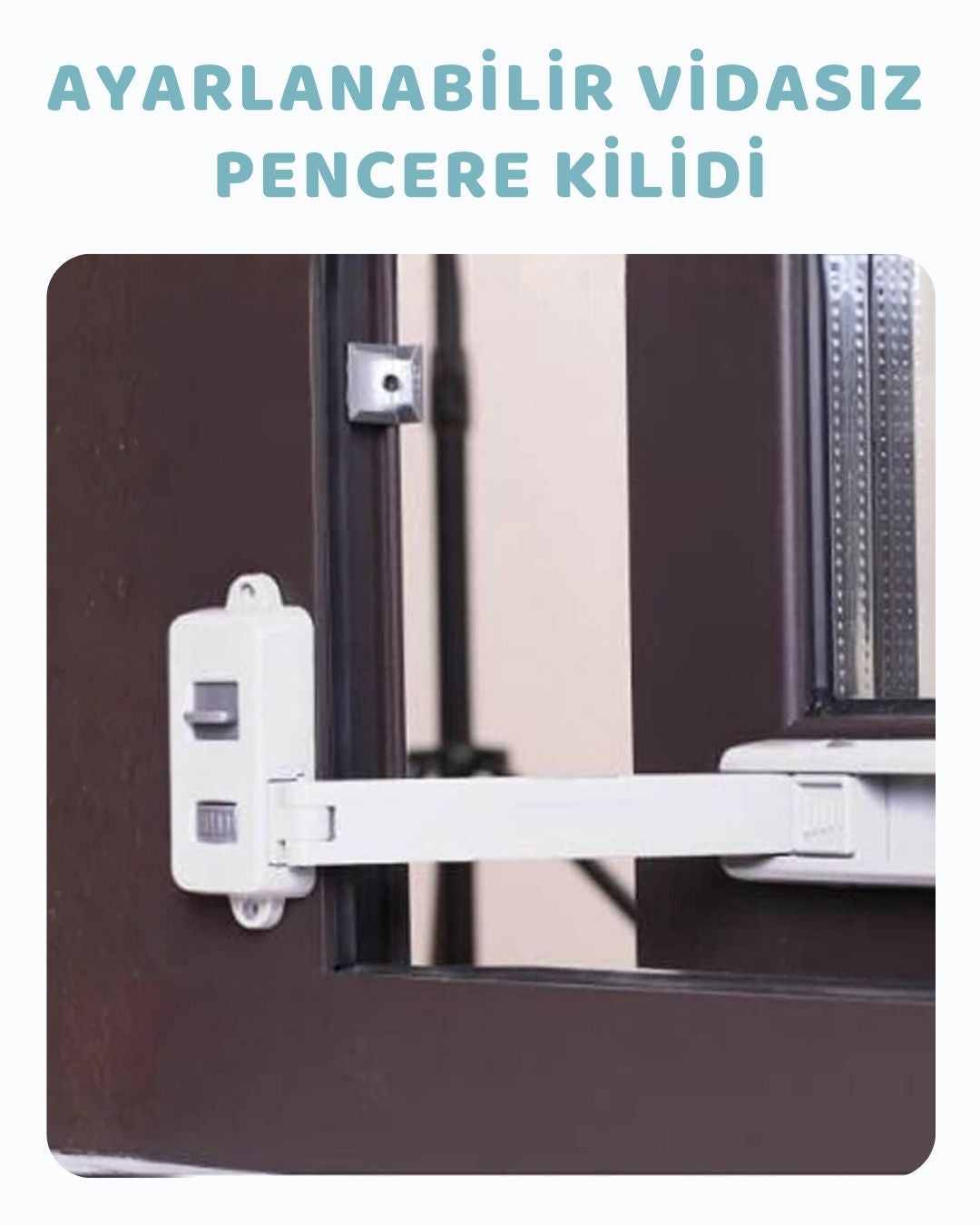 Vidasız Çift Mekanizmalı Pencere Kilidi