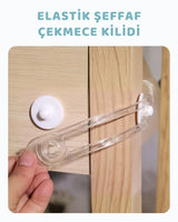 Şeffaf Elastik Çocuk Çekmece Kilidi