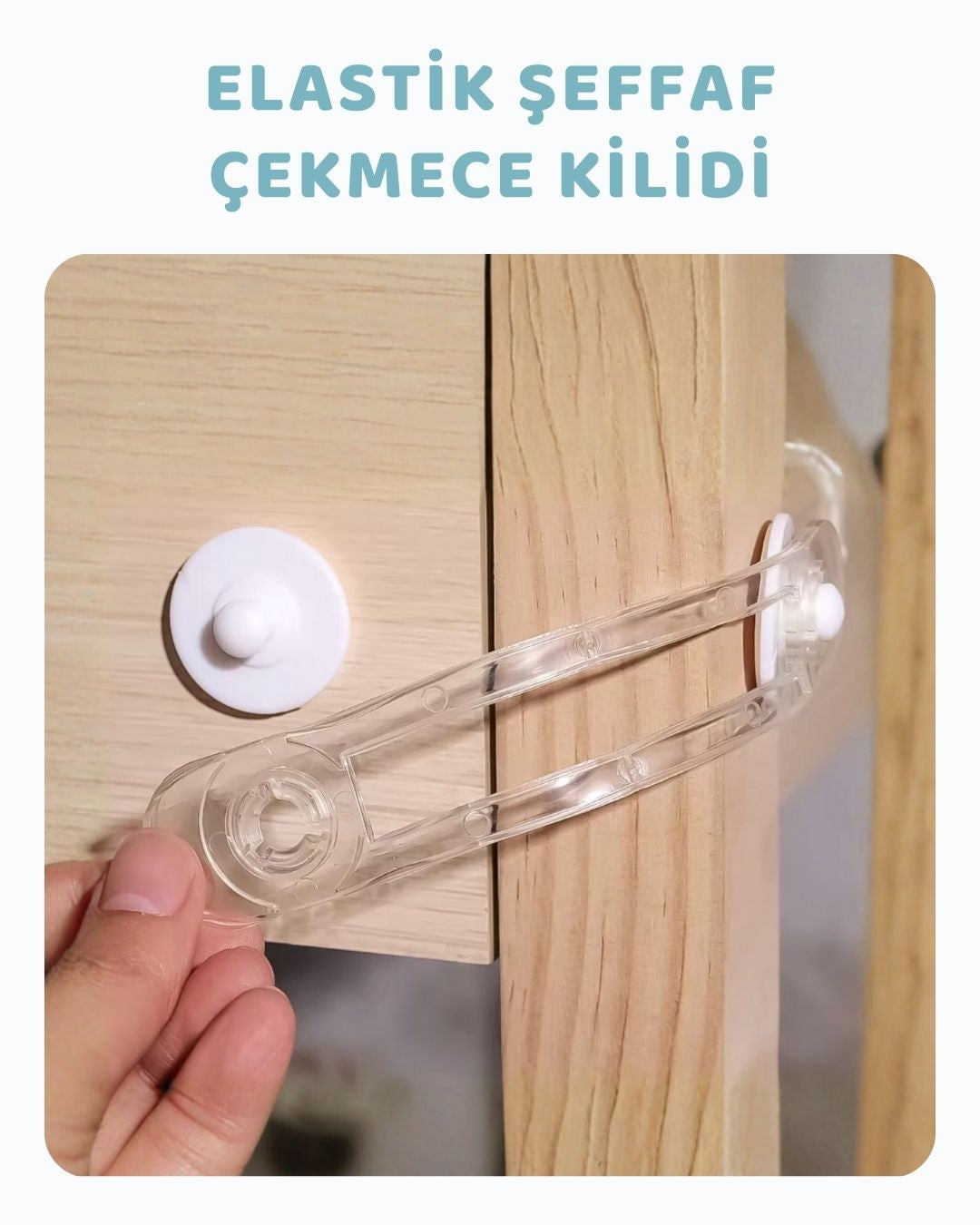 Şeffaf Elastik Çocuk Çekmece Kilidi