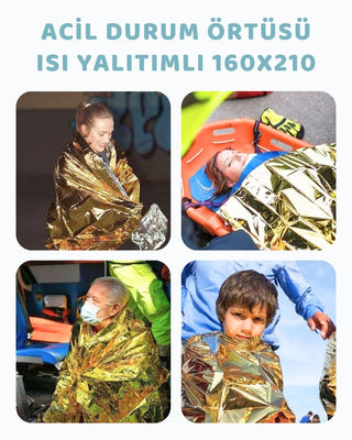 Acil Durum Termal İlk Yardım Battaniyesi 160x210 cm