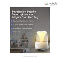 Hubble Pure Hava Temizleyici, Ninni Çalar, Bluetooth Hoparlör, Gece Lambası