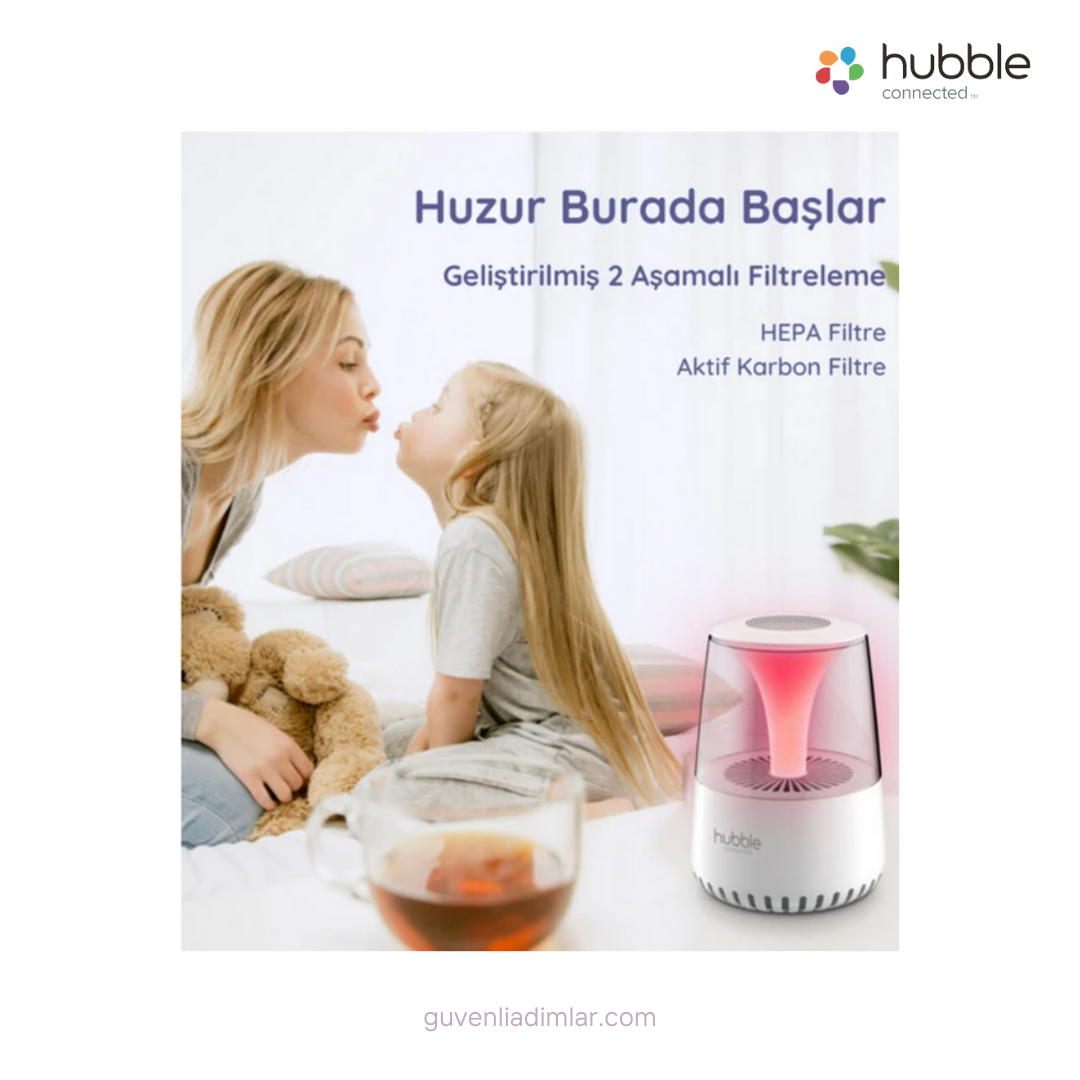 Hubble Pure Hava Temizleyici, Ninni Çalar, Bluetooth Hoparlör, Gece Lambası