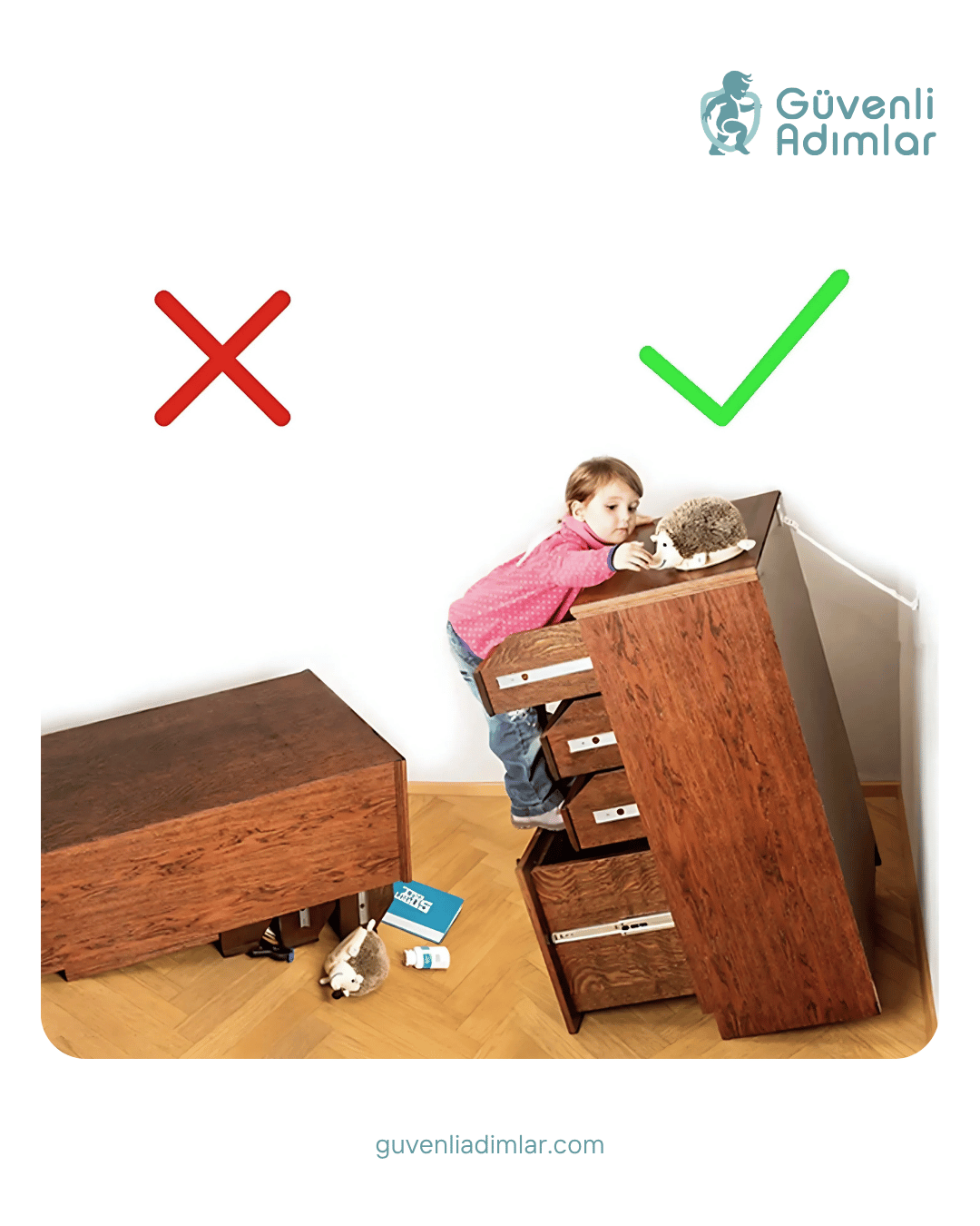 Devrilme Önleyici Güçlü Televizyon Askısı