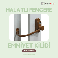 Çelik Halatlı Pencere Emniyet Kilidi (Kahverengi)