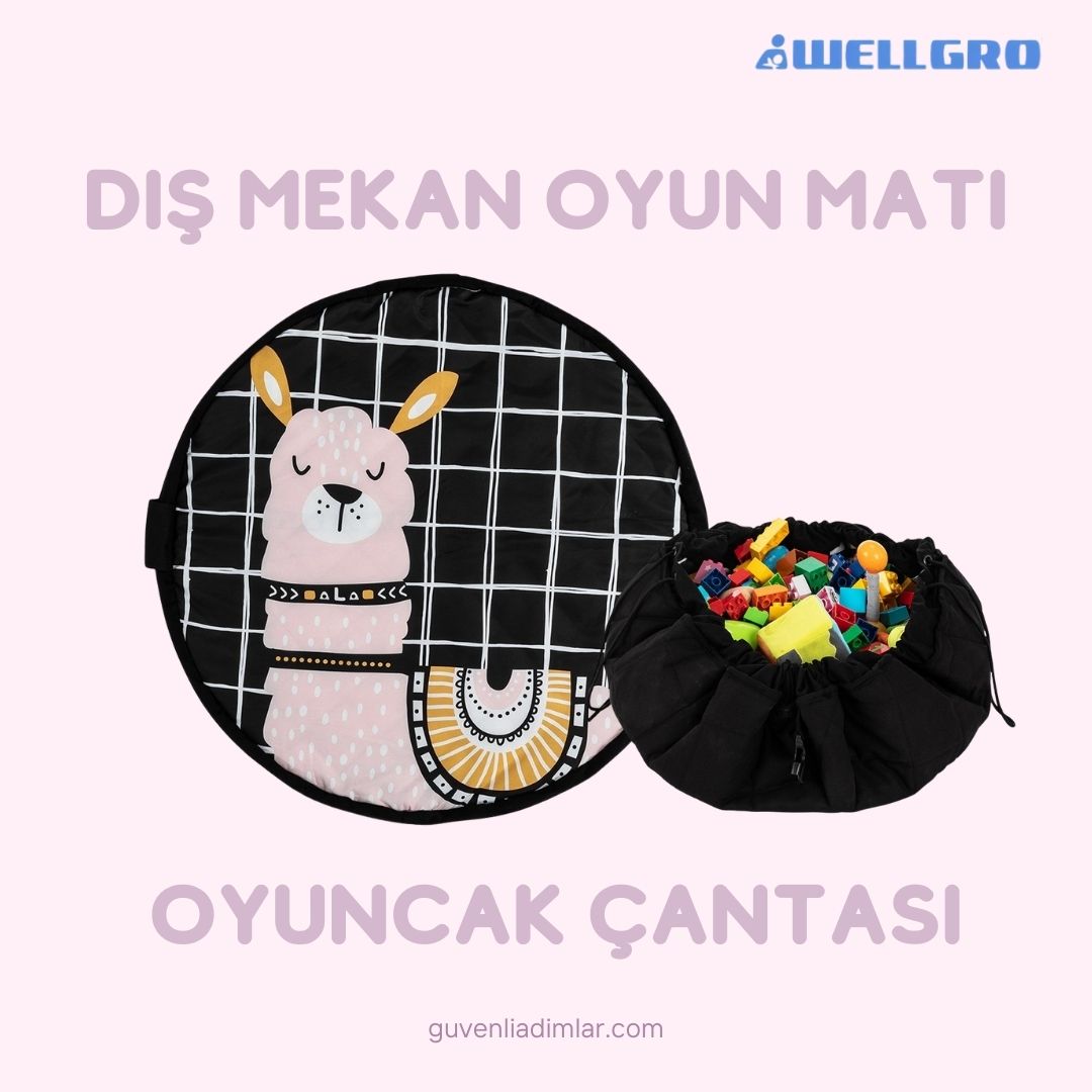 Wellgro Sevimli Lama Oyun Matı & Oyuncak Çantası