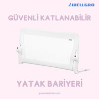 Katlanır Premium Yatak Bariyeri 90x65cm