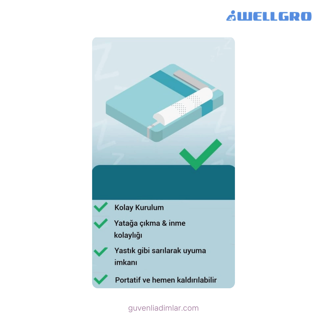 Wellgro 140 cm Sünger Yatak Bariyeri