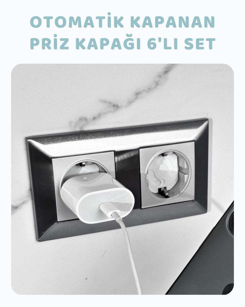 Otomatik Kapanan Priz Kapağı (6 Adet)