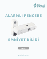 Alarmlı Pencere Emniyet Kilidi (Beyaz)