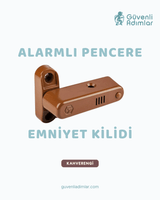 Alarmlı Pencere Emniyet Kilidi (Kahverengi)