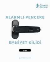 Alarmlı Pencere Emniyet Kilidi (Siyah)