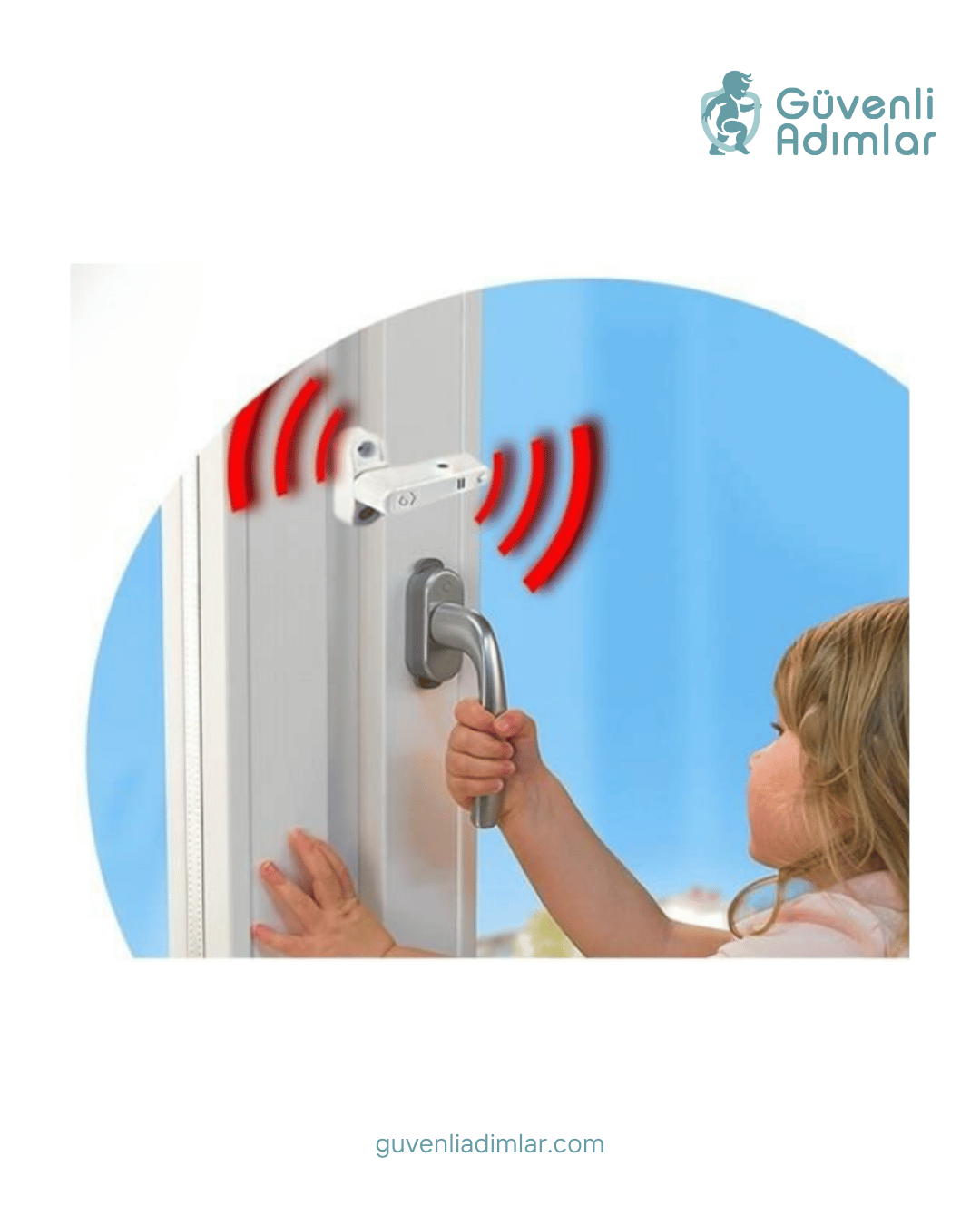 Alarmlı Pencere Emniyet Kilidi (Beyaz)