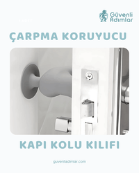 Çarpma Önleyici Silikon Kapı Kolu Kılıfı