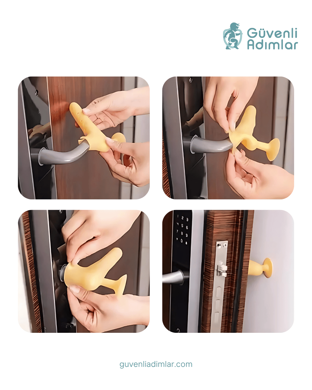 Çarpma Önleyici Silikon Kapı Kolu Kılıfı